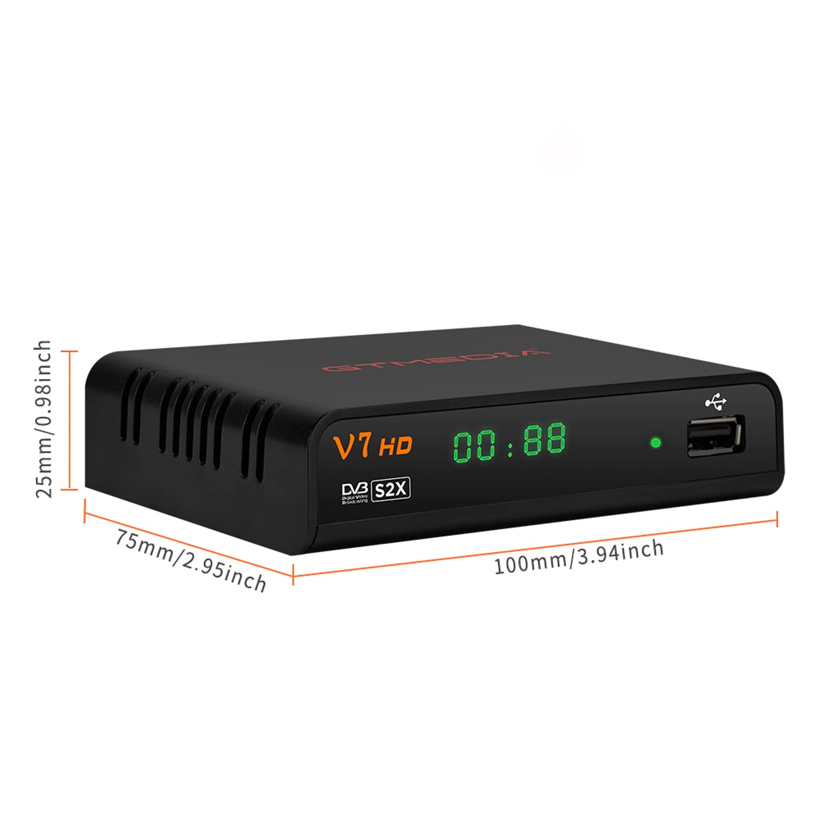 Décodeur terrestre Optex TNT HD DVB-T2 Double Tuner HEVC Récepteur 2 Tuners