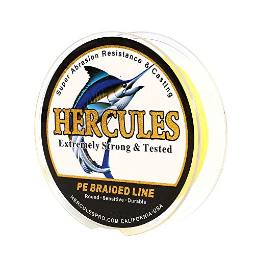 HERCULES Super Cast 100m - 2000m Yards Geflochtene Angelschnur 10lb - 300lb Test für Salzwasser...