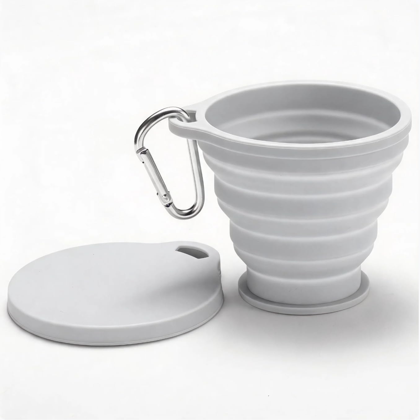 Collapsible Silicone Cup 200ml Portable Foldable Travel Cup with Lid