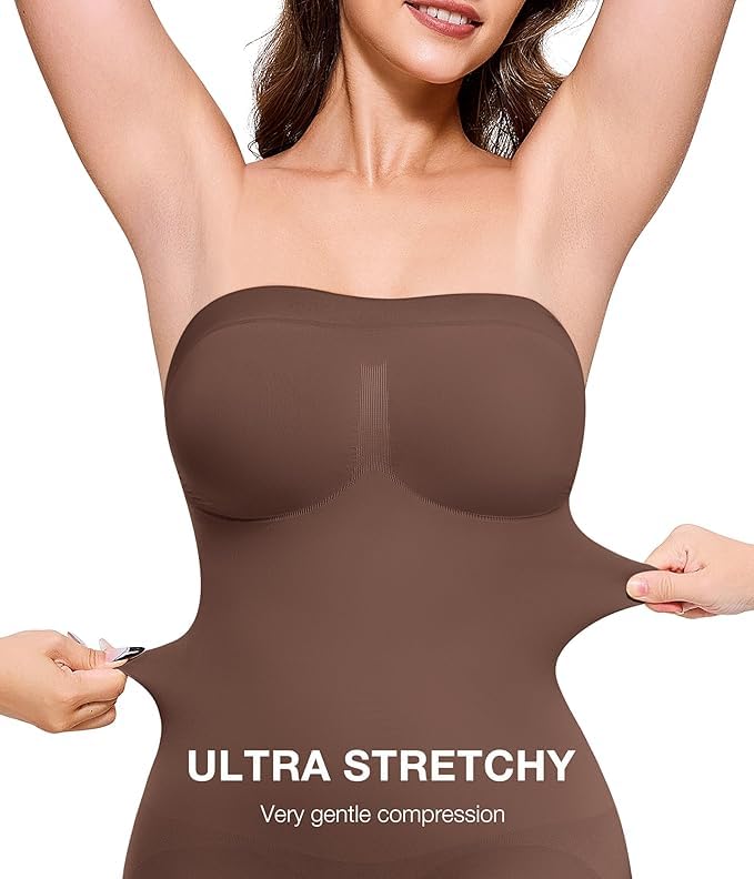 Image of ALYNE Strapless Shapewear Bodysuit for Women | Tummy Control Full Body Shapers | Seamless Snatched Bodysuit for Under Dresses