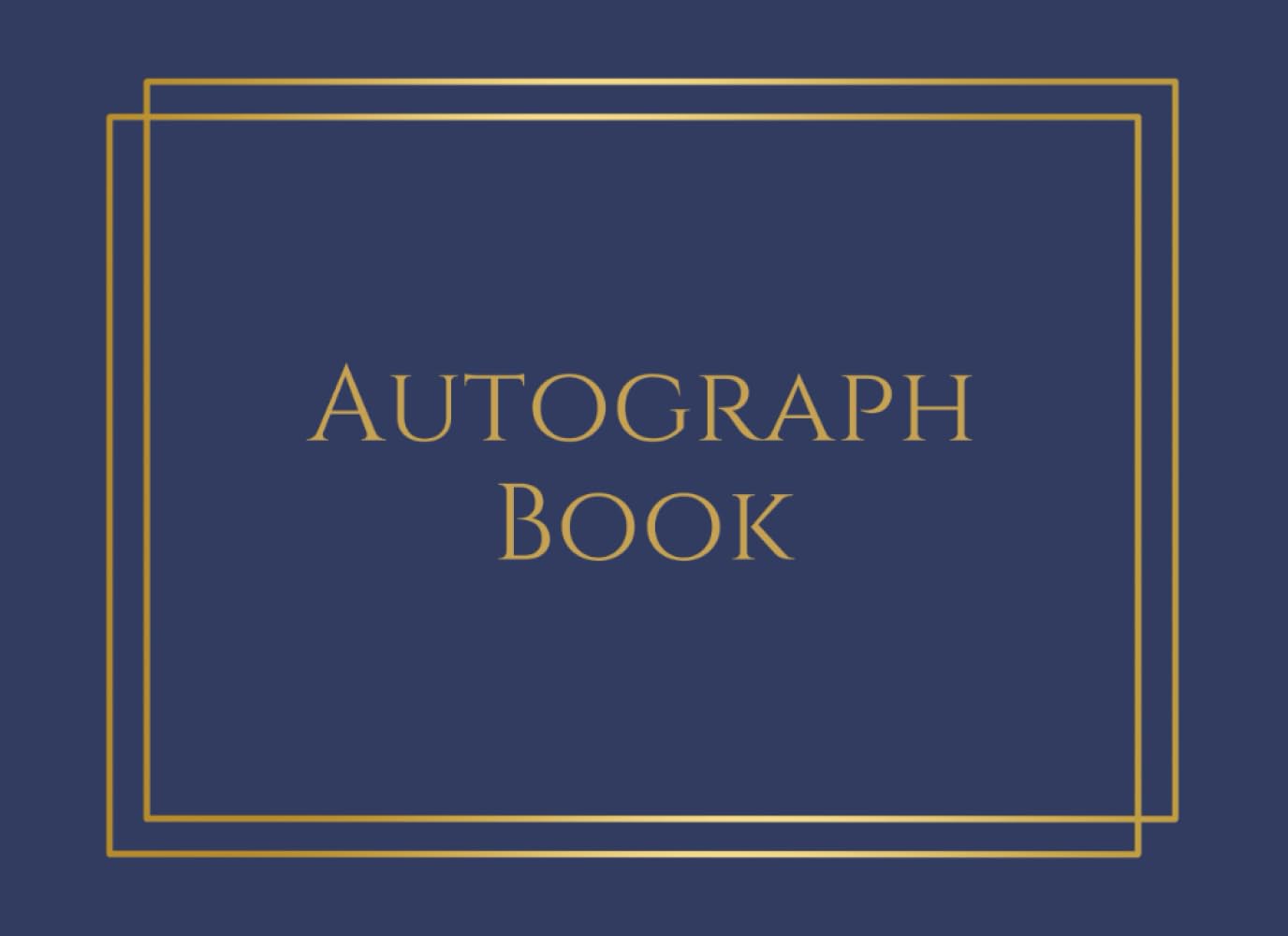 Blue Autograph Book: Small, Elegant Pad for Signatures of Celebrities, Musicians, Authors, or Friends. Use at Concerts, Conventions, Events, etc. Gift ... Kids, or Teens. 100 Plain, Blank Pages.
