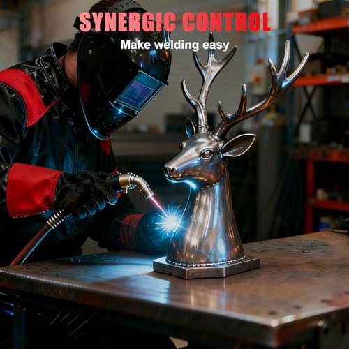 Image of AWT LED Digital Display 140Amp MIG Welder Flux Core MIG Welder /Stick /Lift TIG 3 in 1 Welding Machine,Welder Machine 110V With Synergy IGBT Inverter, Portable Gasless Welder Equipment