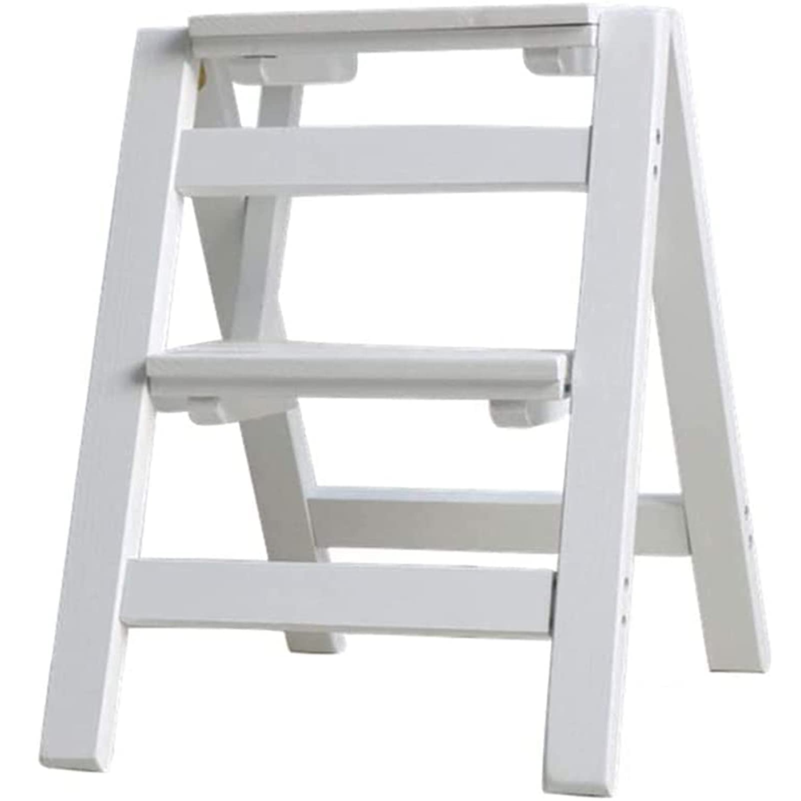 Cxvhsertwr White Ladders For Home, Folding Step Stool Ladder 3 Tier(,2)
