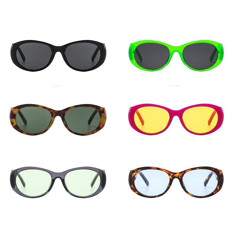 willochra Fashion Cat Eye Gradient Sunglasses Women Retro Thick Frame Shades UV400 Men Trending Oval Punk Sun Glasses4