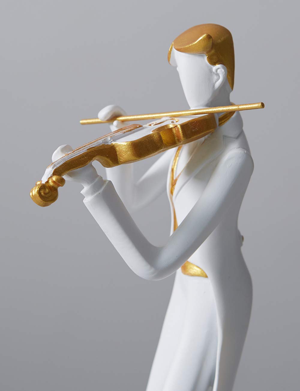 HAUCOZE Statua Musicista Oboe Scultura Figurina Moderna Decorazione Pianoforte Arte Musica Regalo per Famiglia Amici Amanti Resina 25cm