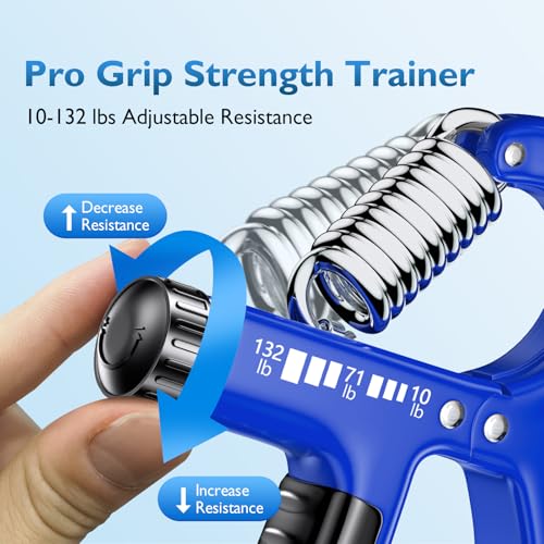 Image of FitBeast Grip Strengthener Forearm Strengthener, Adjustable Hand Grip Strengthener for Strength Training & Rehabilitation, 10-132 lbs Resistance, Ideal for Athletes and Physical Therapy (1 Piece)