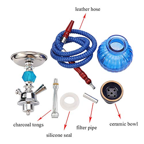 Tragbare Shisha Shisha Complete Sheesha Chicha Narguile Bowl Kohle-Tablett Einzelschlauch Wasserleitung Rauchen Shisha… – Bild 4