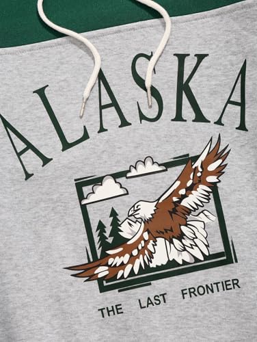 ZAFUL Men's Hooded Sweatshirt Graphic Colorblock Two Tone Fleece Lined Pullover Thermal Hoodie3