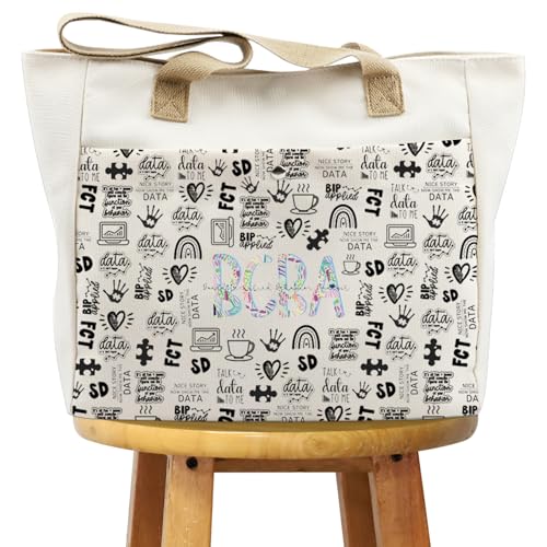 WCGCKO Behavior Therapist Gift Certified Behavior Analyst Gift BCBA Tote Bag Toiletry Bags For Women