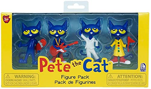 Pete the Cat Collectible Figure Pack - Includes 4 Pete the Cat Figurines, 3 Inches - For Ages 3 Plus
