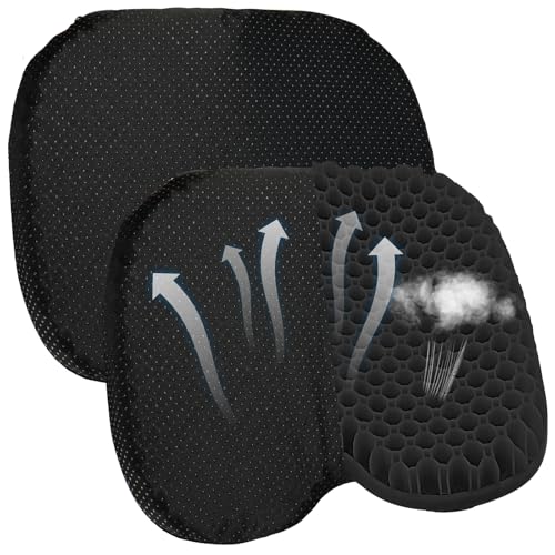 2PCS-Anti-Slip-Kayak-Gel-Seat-Cushion-with-Cover-Waterproof-Seat-Cushion-Kayak-Seat-Pad-for-Sit-in-Inflatable-Kayak-Canoe-Boat-Fishing-Rowing-Lifetime-Kayak-Accessories-Black