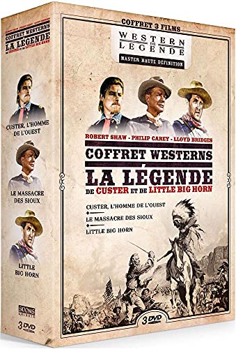 Westerns-La légende Coffret 3 Films : Custer, l'homme de l'ouest + Le Massacre des Sioux + Little Big Horn