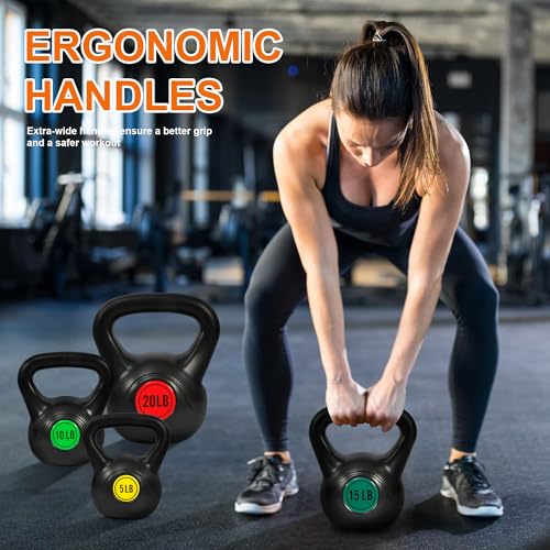 image for Fitvids Kettlebell Sets 4 Piece Strength Training KettleBells Weight S