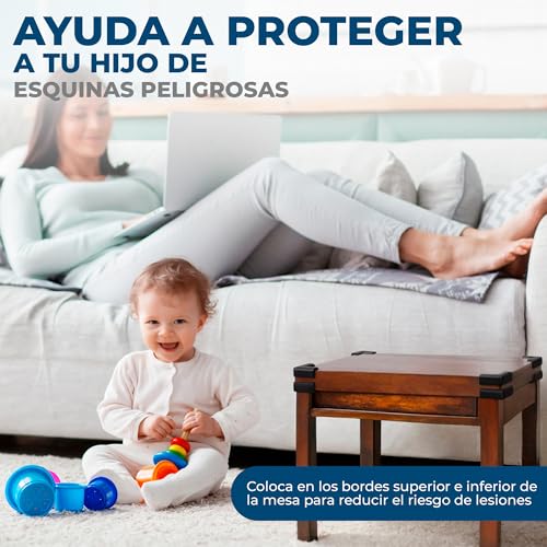 Miniatura 2 de Hoffenbach 12 X Protector De Esquinas Para Bebé Protectores De Seguridad En Espuma Para Bordes De Muebles Y Mesa Protección Infantil Autoadhesiva Para Bebés Y Niños En El Hogar - Negro
