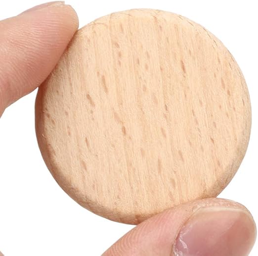 Amazon Co Jp Zerodis 50個 木製ブランクスライス 木材 輪切り 木片 天然木 スライス ディスク Diy装飾アクセサリー 直径約3 8cm 3 8cm ホビー