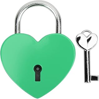 Llave de embarcación exquisita de metal de corazón Heart Metal con llave de 45x59 mm suministros para el hogar (Verde)