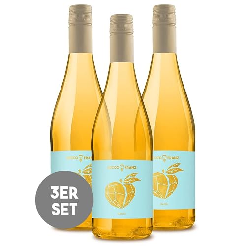 SCHORLEFRANZ® Seccofranz Bellini | Veganer Sekt | Beerig, Fruchtig & Spritzig | Perlwein Made In Germany | Geschenk Für Frauen (3x 0,75l)