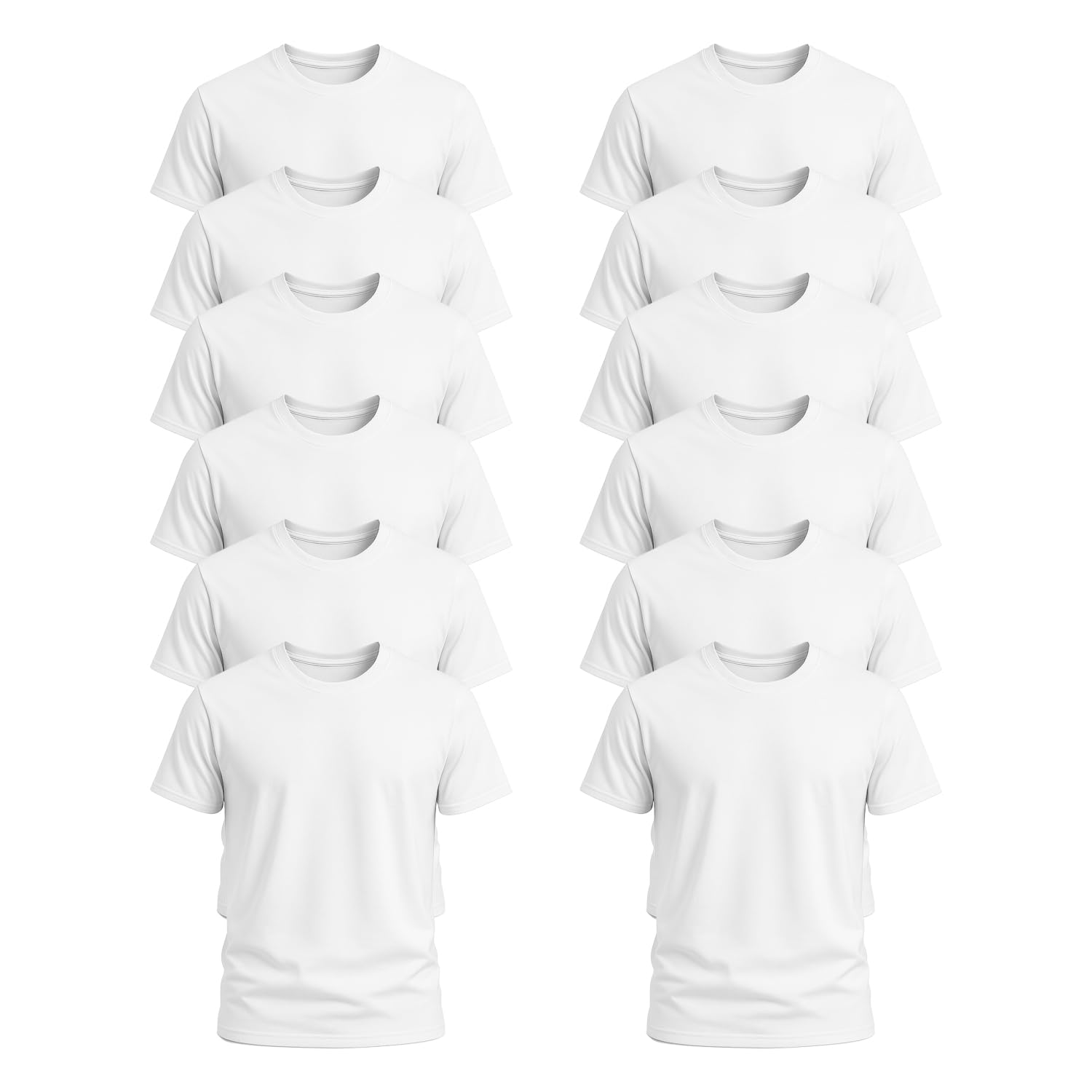 Adult Heavy Cotton T-Shirt Breathable Crewneck Soft and Comfortable T-Shirts for Men