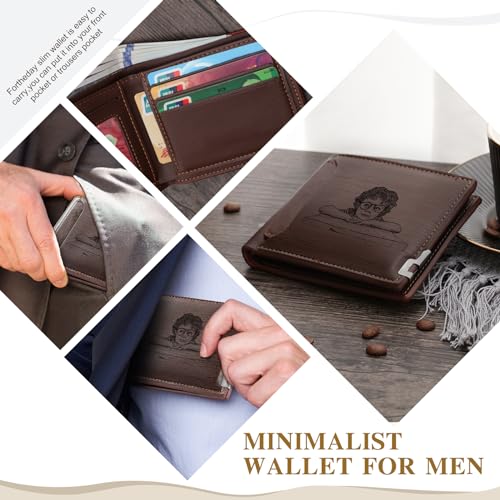 Custom Wallets for Men Dad Wallet Personalized Fathers Gifts Photo Slim Wallet Card Holder PU Leather Engraved Picture Birthday Christmas Valentines for Daddy4