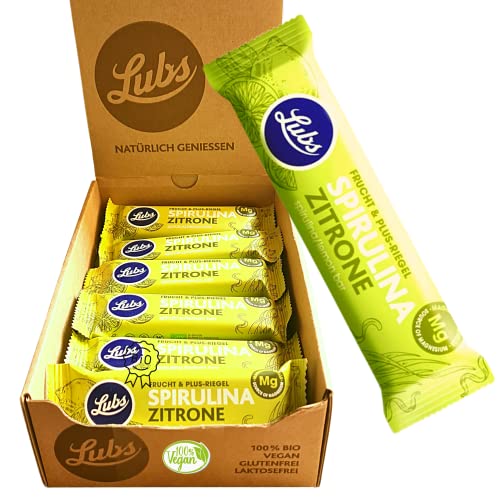 Snack Bag - 10x 40g Bio Fruchriegel + Spirulina - Zitrone | Bio&Vegan Riegel | aus kontrolliert Biologischen Anbau| Fruchtschnitte Cover