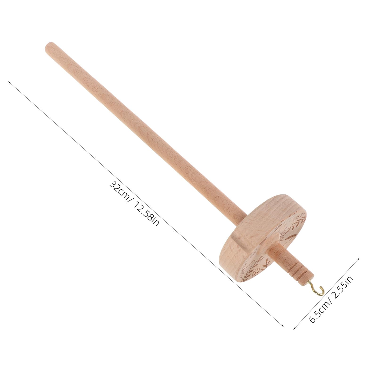 Kit Fuso per Filare la Lana in Legno Resistente con Gancio per Filo da Tessitura, Strumento la Tessitura a Mano per Hobbisti e Professionisti