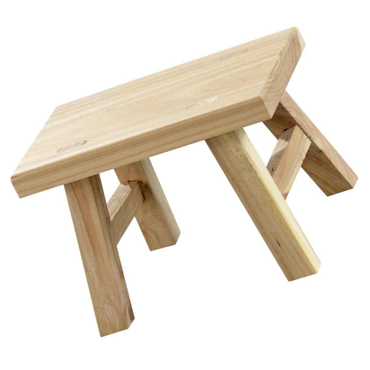 Alipis Kinder Tritthocker Holz 26x13x19cm Lackiert Stabiler Sitzhocker für Haushalt und Wc Leichter Sitzschemel für Kleinkinder und Alltag