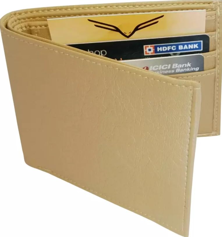 wildmart Men's Casual Beige Leather Wallet | Stylish and Durable, Slim Design-picture-56