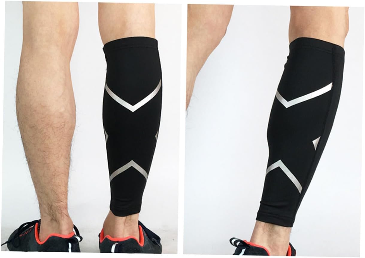 Elastic Calf Suort Leg Compression Sleeves for Outdoor Sports Shin Guard for Hiking Size Xl