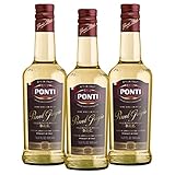 1787 PONTI Pinot Grigio DOC Wine Vinegar - Elegant Acetic Taste - Peach Aroma and Lingering Flavor - Delicious with Fried Food and Vegetables - Wonderful Addition to Seafood - 16.9 Fl.Oz 3 Pack