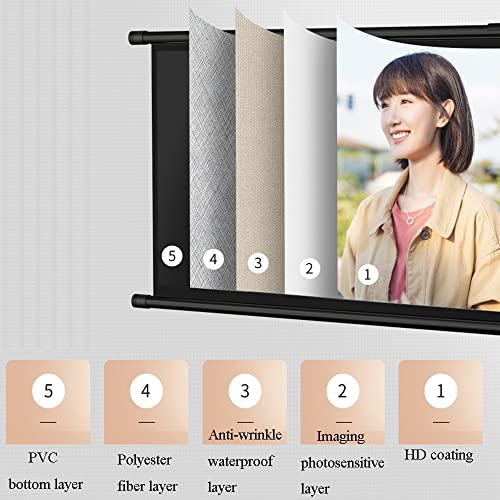 Pantalla manual 72 pulgadas 16:9 para proyector miniatura 3