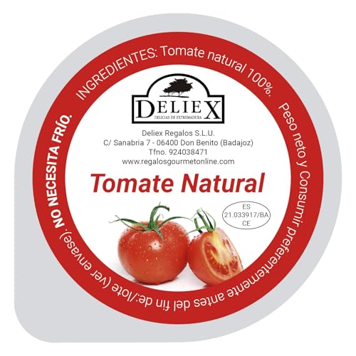 Miniatura 5 de Deliex - Tomate Rallado Monodosis, 45 Unidades X 25 Gr De Tomate Natural En Pequeñas Porciones Para Desayunos Y Meriendas.