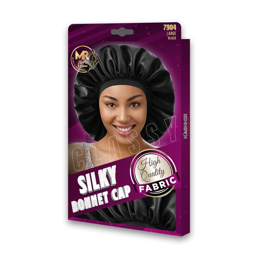 Kashmir Accessories Ltd Women's Black Classy Silky Bonnet Cap - 7904