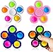 SLINGDA Fidget Spinner Pops Spinners Jouets ,Simple Rotation Dimple Jouet Sensoriel,Anti-Stress et Anti-Anxiety Transport Facile pour TDAH Autisme Les Enfants Adultes (4pcs)