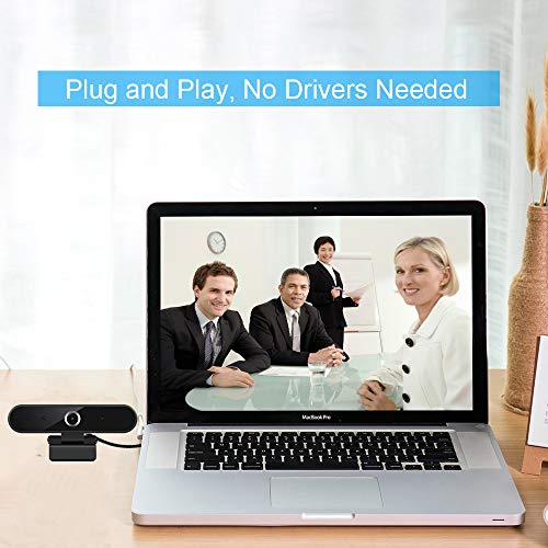 1080P Webcam with Microphone, Desktop Computer Camera, HD Video Camera for Laptop Desktop Computer Monitor, for Live Streaming/Calling/Recording/Conferencing/Gaming Skype/YouTube/Zoom/Facetime