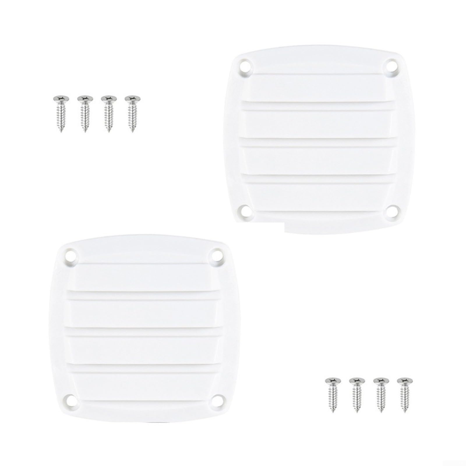 2 prese d'aria da 7,6 cm, per barche, yacht, scafo, ventilazione, design elegante, prese d'aria per barche, yacht, scafo (bianco)