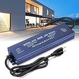 LED Driver 24V, BRIMETI LED Power Supply 150W Waterproof IP67 Transformer Adapter 110V AC to 24V DC Converter Low Voltage Output with 3-Prong Plug 3.3 Feet Cable for Outdoor LED Light Strip, 6,25 Amp