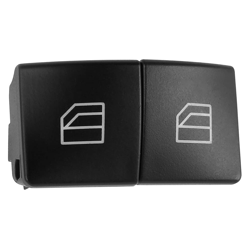 DRBIT 2Pcs Window Switch Button Cover for Mercedes-Benz C-Class (W204) 2008-2012 for Mercedes-Benz E-Class (W212) 2010-2012 for Mercedes-Benz GLK-Class (X204) 2009-2012 Driver Window Switch Button Cov