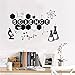 Removable Vinyl Science Wall Sticker for School Lab Classroom Wall Decor Sticker Kids Children Study Bedroom Wall Decal Mural AFN107 (Black)