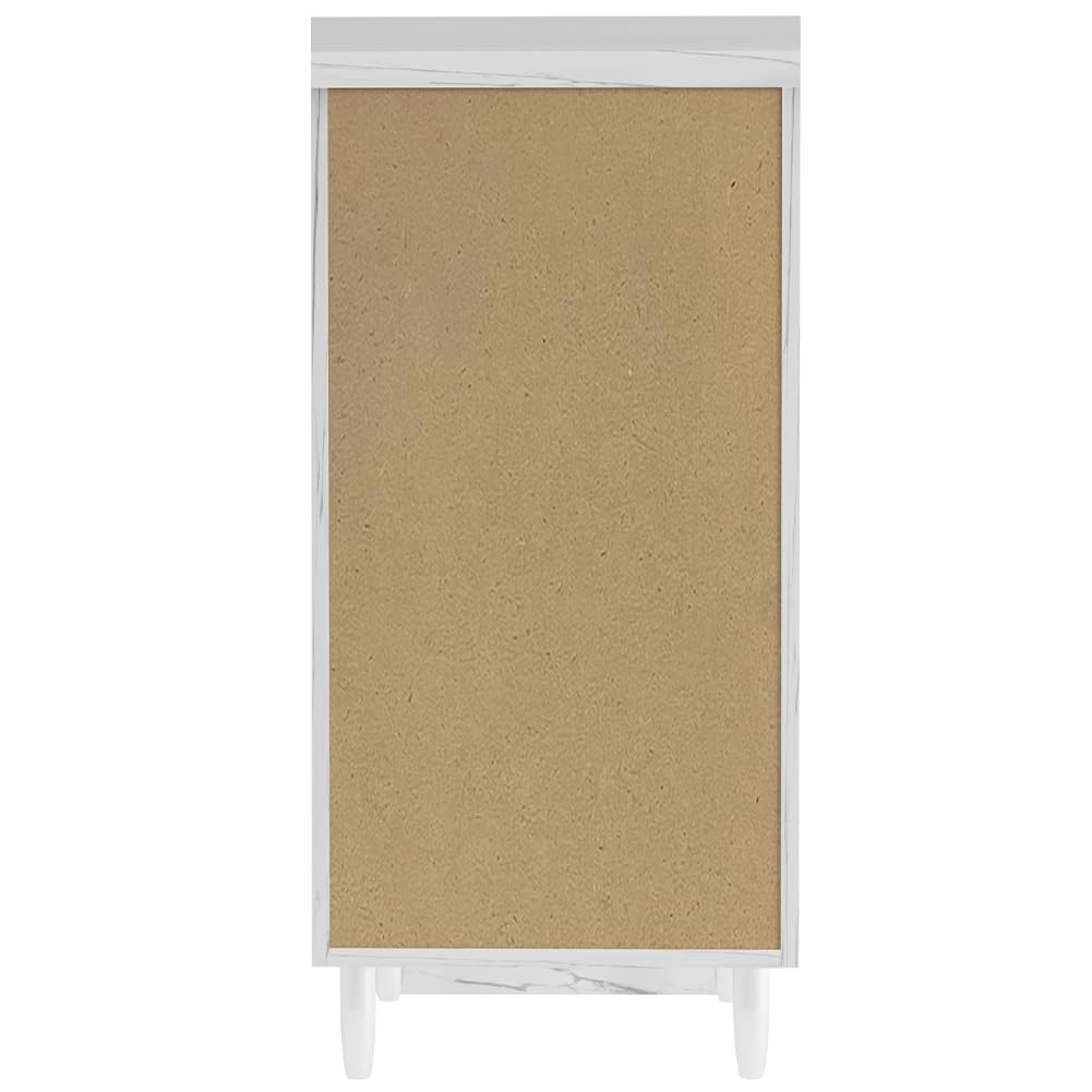 Shally Dogan Mobile Base per Cucina con Anta Singola e Due Scomparti, Mobiletto con Struttura in Legno Robusta e Resistente, Bianco Effetto Marmo, Mobile Componibile, 40 x 50 x 85H cm (Anta Singola)