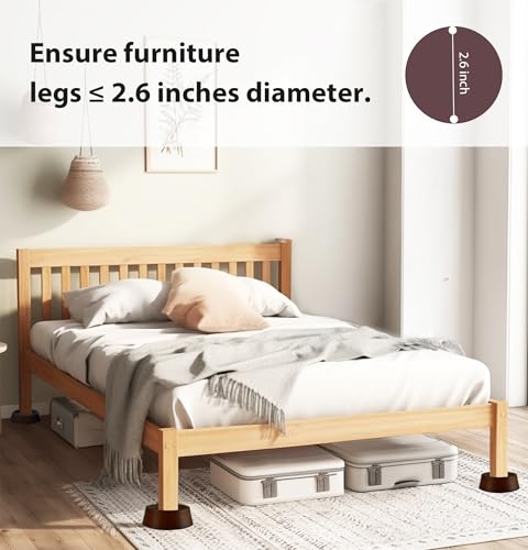 Montihold WBRS Bed Risers 1 Inch, Premium Pine Wood Furniture Risers thumb #2