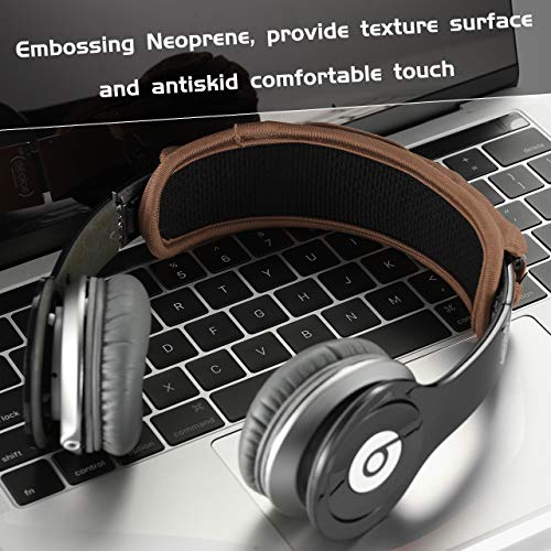 Cubre almohadilla universal para diadema, compatible con auriculares ATH M50X, QC 35i/35ii, QC25, Solo 2/Solo 3, Studio 2/3 (Marrón) miniatura 3