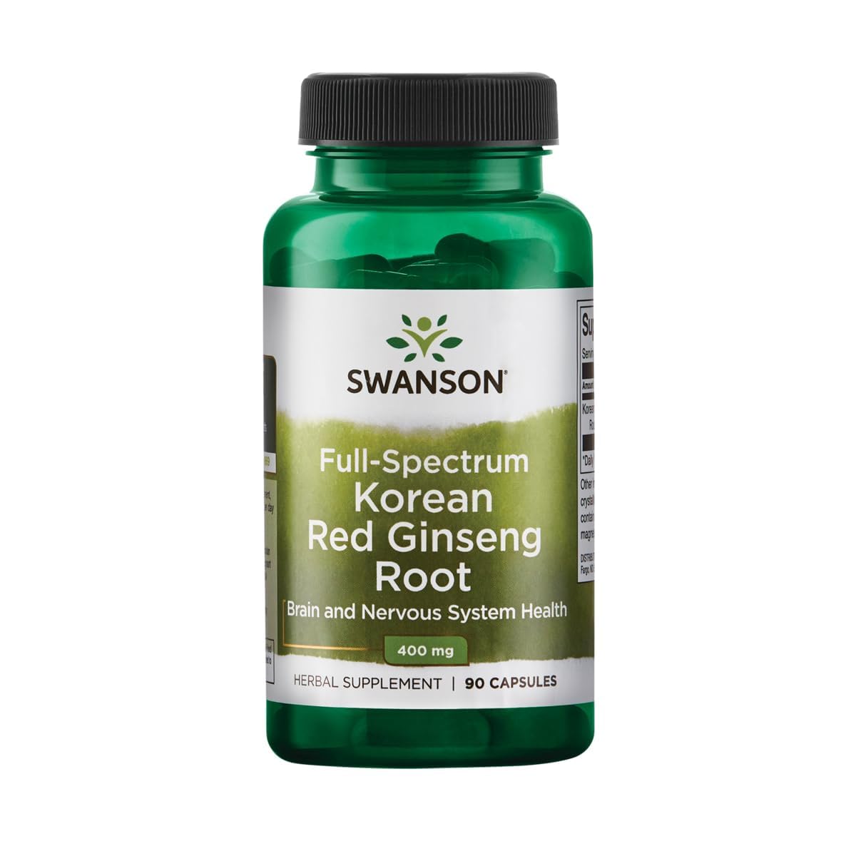 Swanson Full-Spectrum Korean Red Ginseng Root, 400 Milligrams, 90 Capsules 90 Count (Pack of 1)