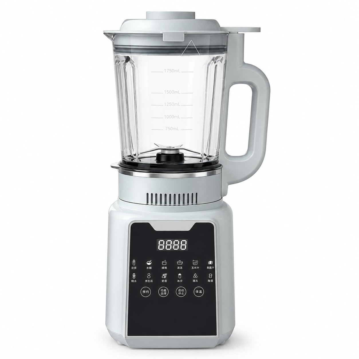 Batidora de encimera de 1200 W, jarra de vidrio de 1,75 L, caliente y frío