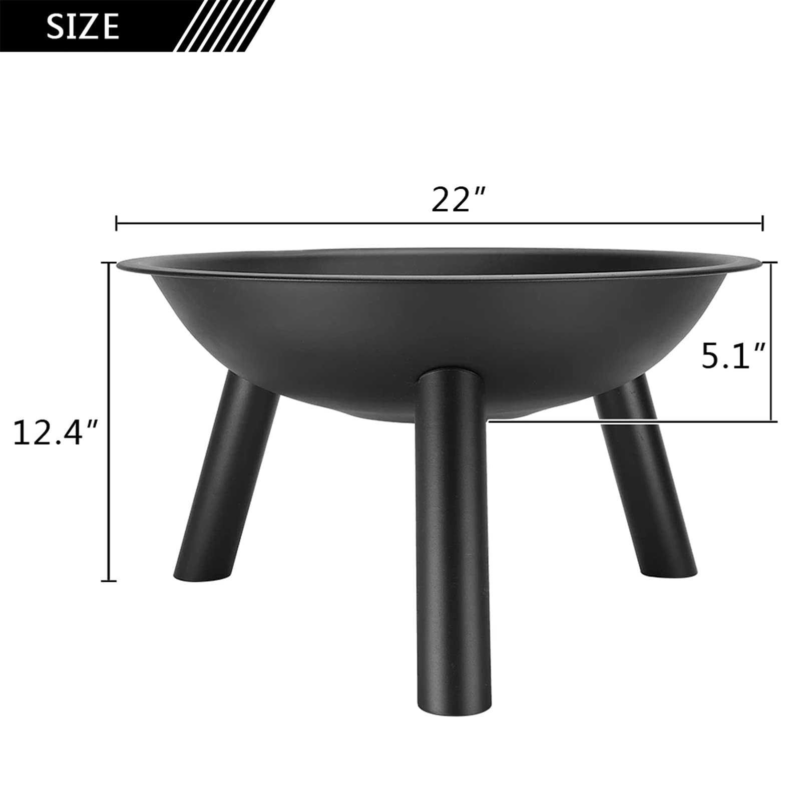 Outdoor Brazier Przenośna miska na ognisko na zewnątrz Stalowy żelazny grill do grillowania na podwórku Piknik na kempingu Plaże Park Fire Pits & Bowls (kolor: żelazo, rozmiar: 52x52x32cm) little