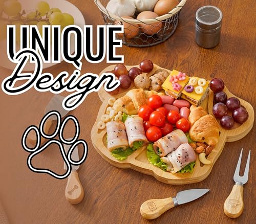Tabla de cortar rectangular de bambú con diseño pug miniatura 2