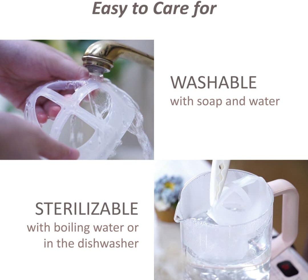 Silicone Mask Bracket Inner Support Frame for Homemade Cloth Mask Cool Mask Hack More Space for Comfortable Breathing Washable Reusable, 3pcs Clear