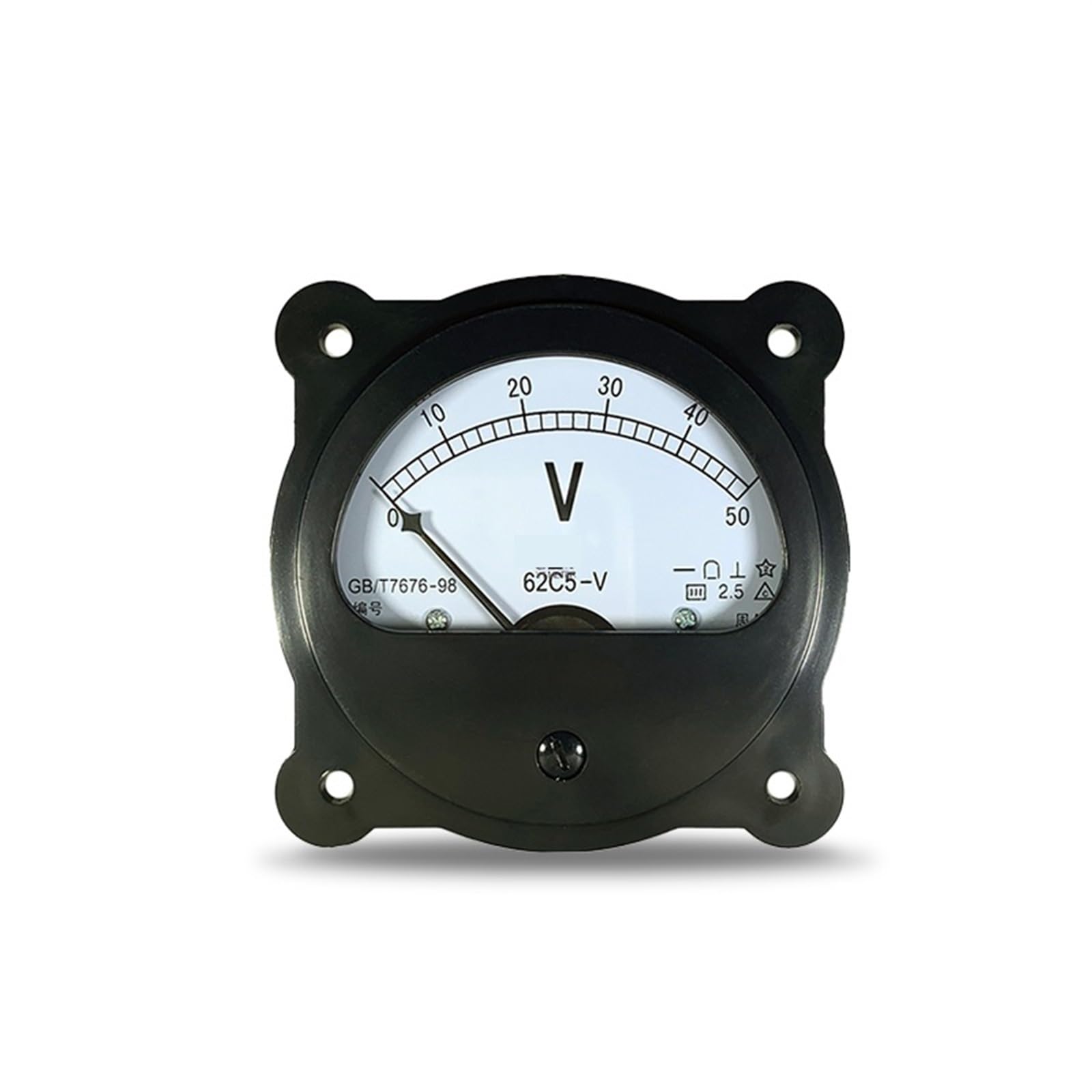 Voltmètre circulaire 62C5 à aiguille précise pour circuit DC 10V - 7