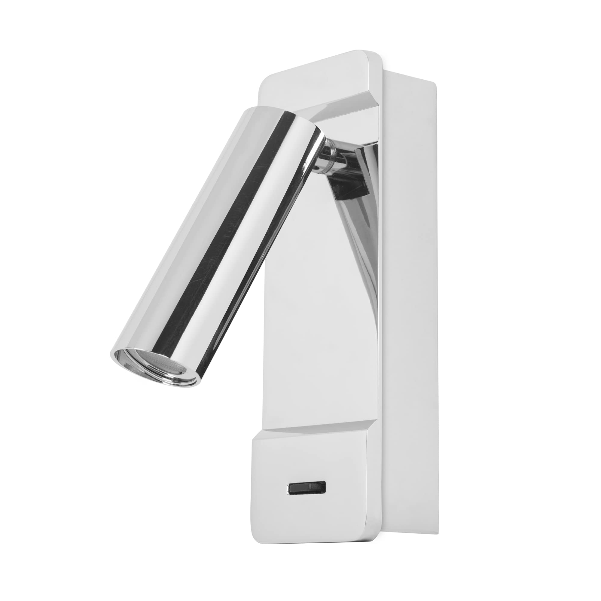LEDS·C4 Luz de Lectura LED 2.2W 2700K Cromo, Iluminación de Pared para Dormitorio, 125 Lúmenes, Diseño Moderno, Ideal para Lectura y Estudio