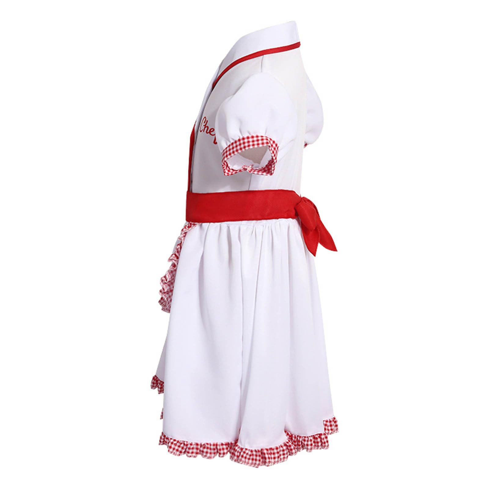 2026-Einschulung Kleidung Halloween-Kochkostüm-Set für ideal für Schulveranstaltungen Rollenspiele Backaktivitäten inklusive Kleid Mütze Schürze sowie rotem Schal perfekt für Partys Feste Feiern im
