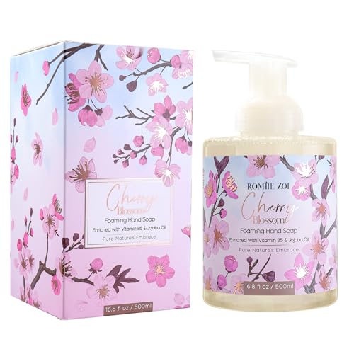 Image of ROMIIE ZOI Foaming Hand Soap, Cherry Blossom, 500ml / 16.8fl.oz | With Gift Box, Gentle cleansing, nourishes skin without drying